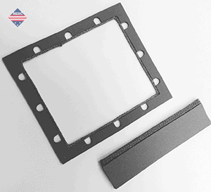 Gray Silicone Sponge Gaskets with Mesh Strip