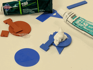 Silicone and fluorosilicone die-cut parts with adhesives Dow Corning 730 & 3145