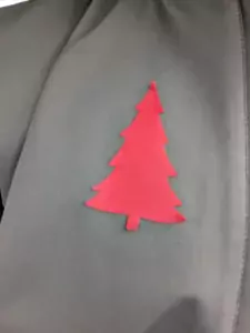 red christmas tree sticker